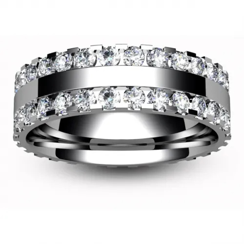 Diamond Wedding Ring -Full Set - All Metals